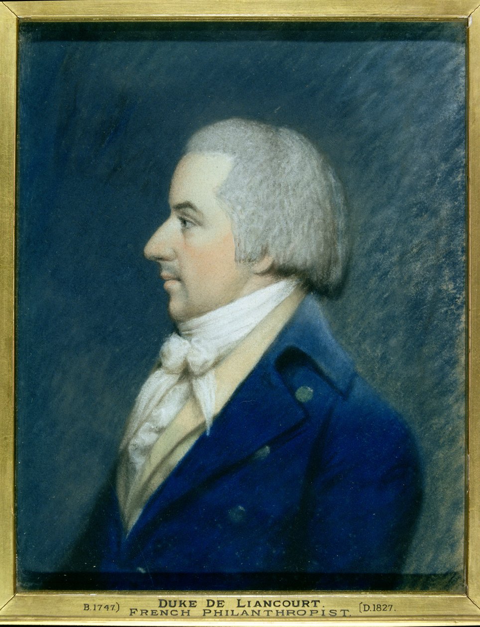 Portrét vévody z Liancourtu (1747-1827) (pastel na papíře) od James Sharples