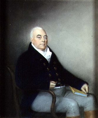 Portrét staršího sedícího pána, kolem roku 1795 (pastel na papíře) od James Sharples
