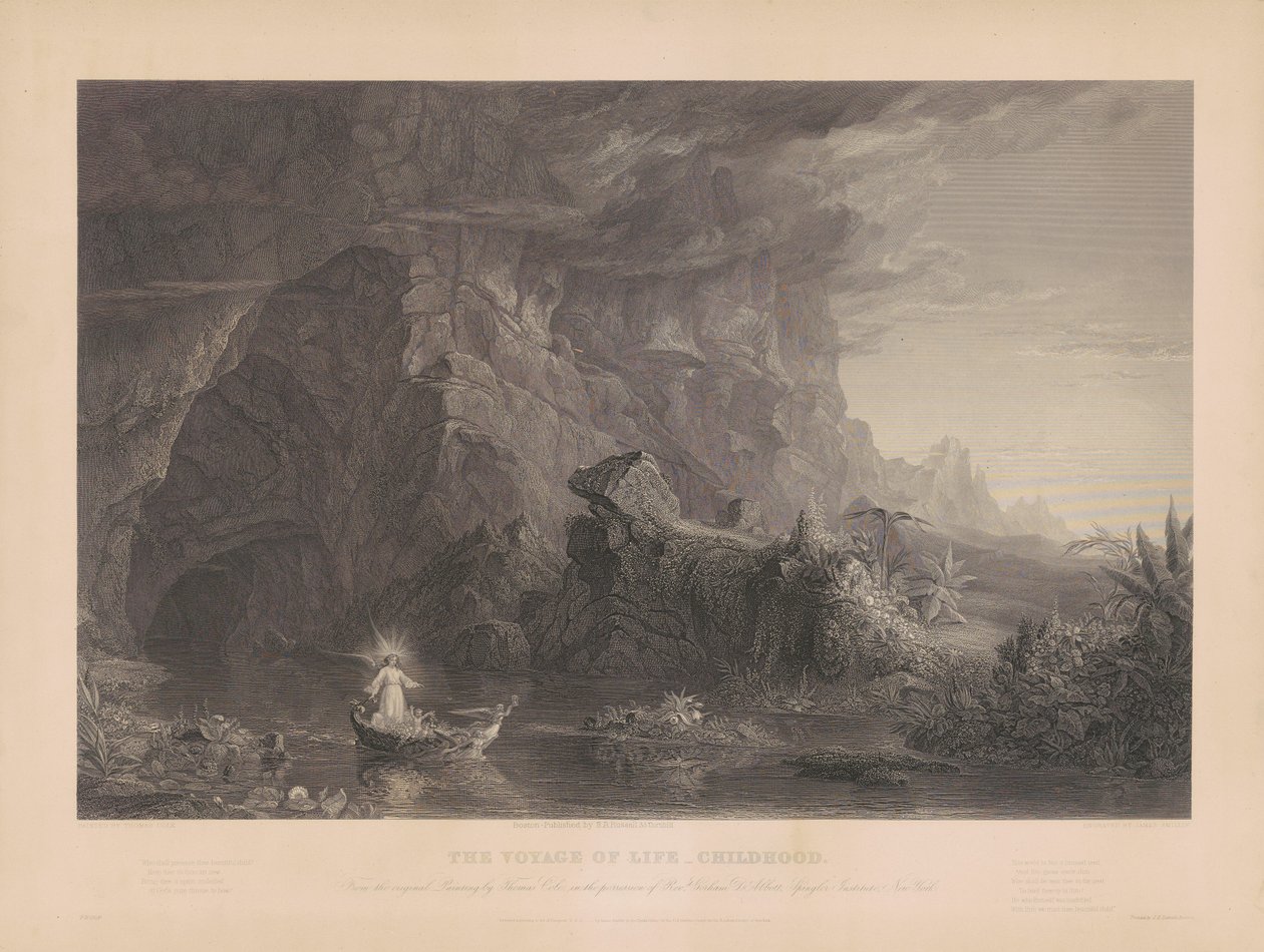 Cesta života: dětství od James Smillie, after Thomas Cole