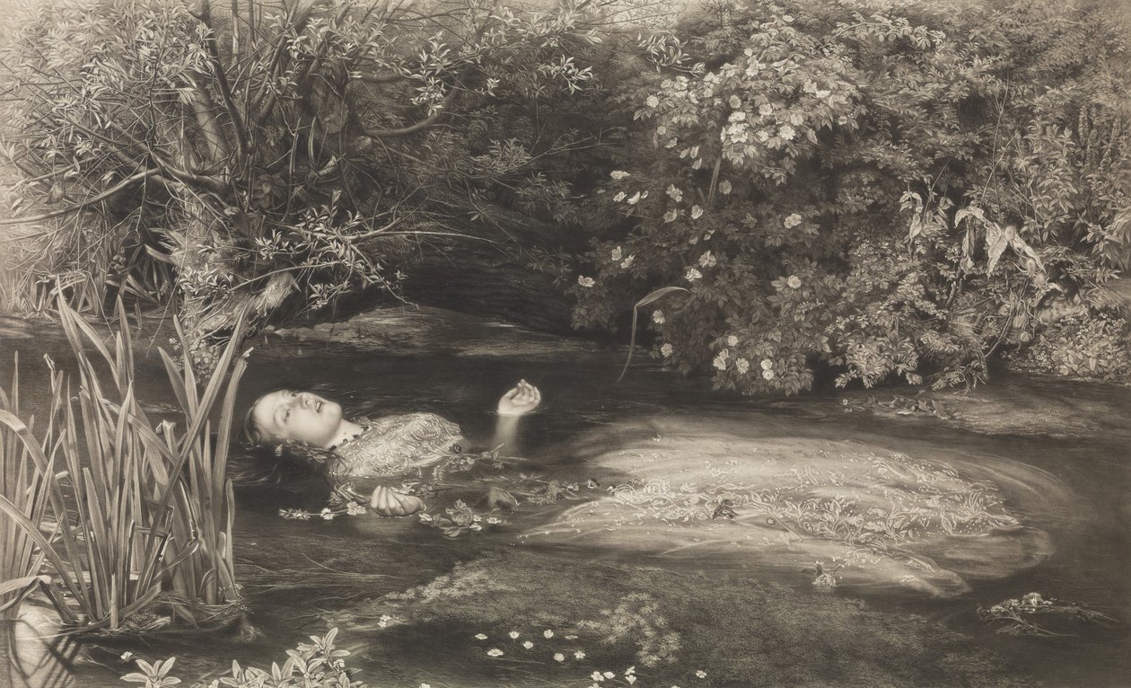 Ophelia Shakespeare, Hamlet, 4. dějství, scéna 7, 1. března 1866. od James Stephenson