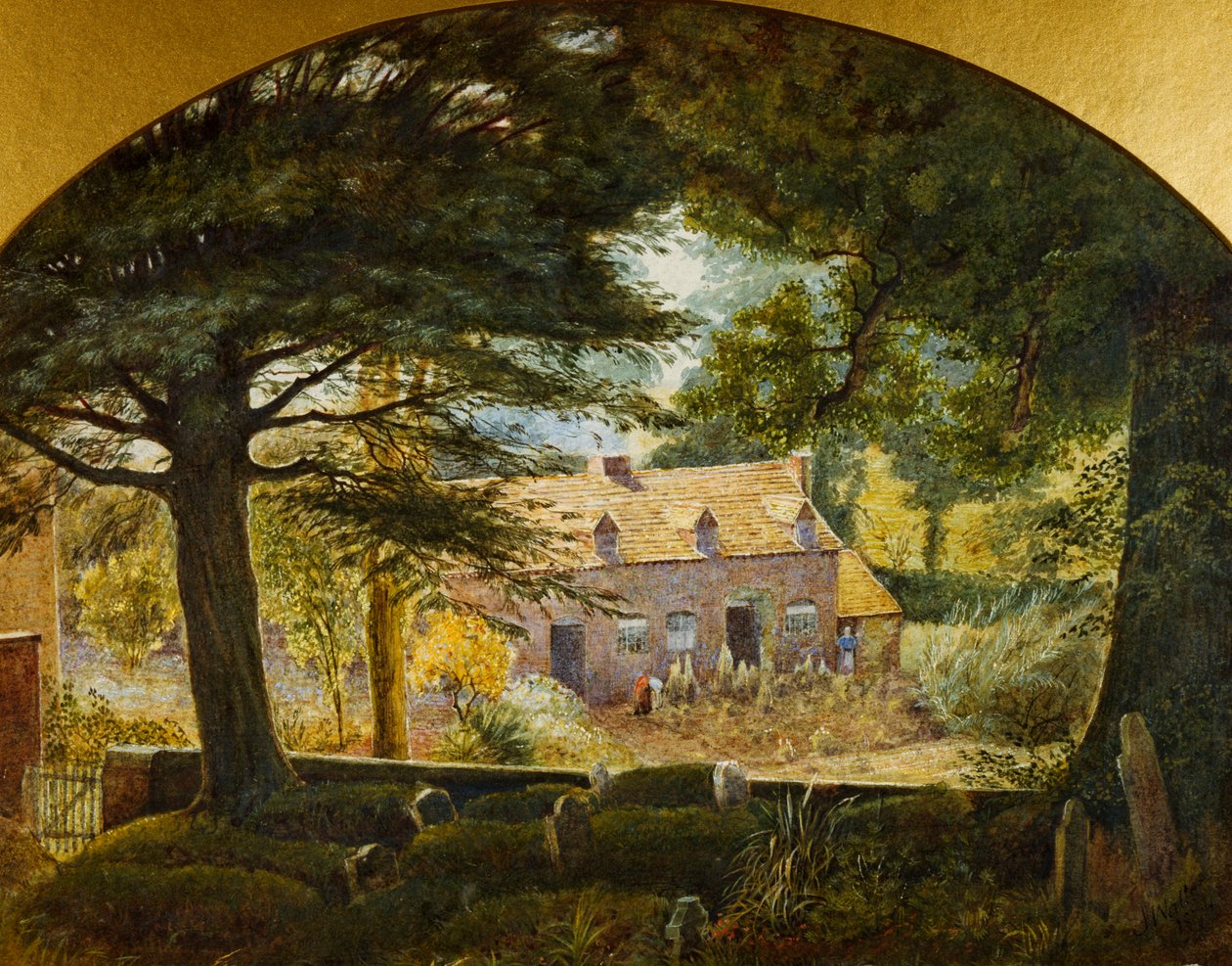 Pohled z Northfield Churchyard, 1874 od James Thomas Watts