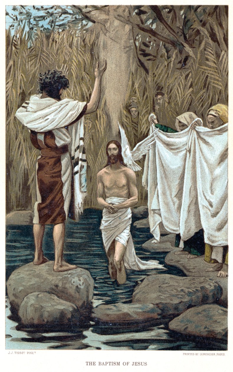 Křest Ježíše od Jana Křtitele, c1890 od James Tissot