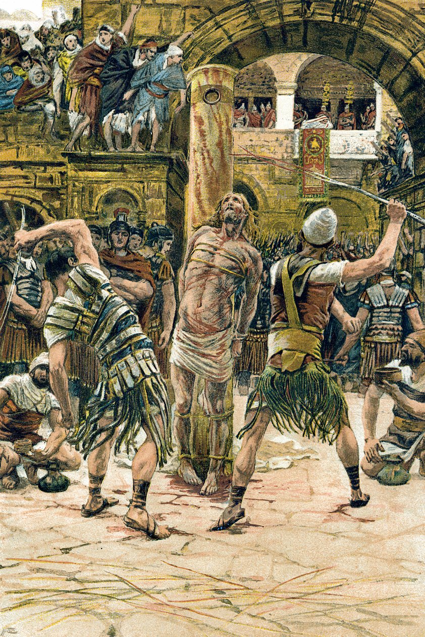 Ježíš bičoval obličej, c1897 od James Tissot