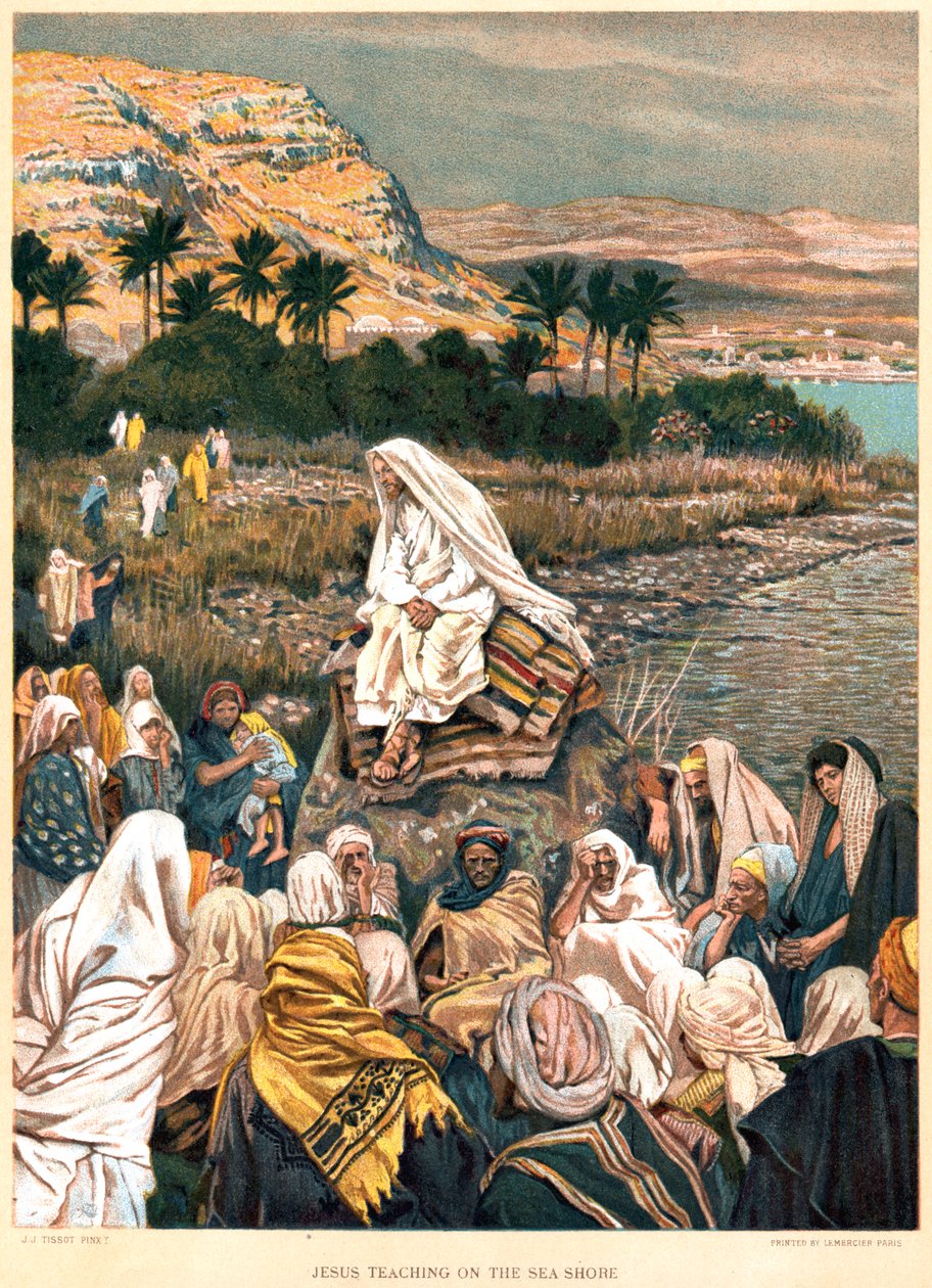 Ježíš učí na břehu moře, c1890 od James Tissot
