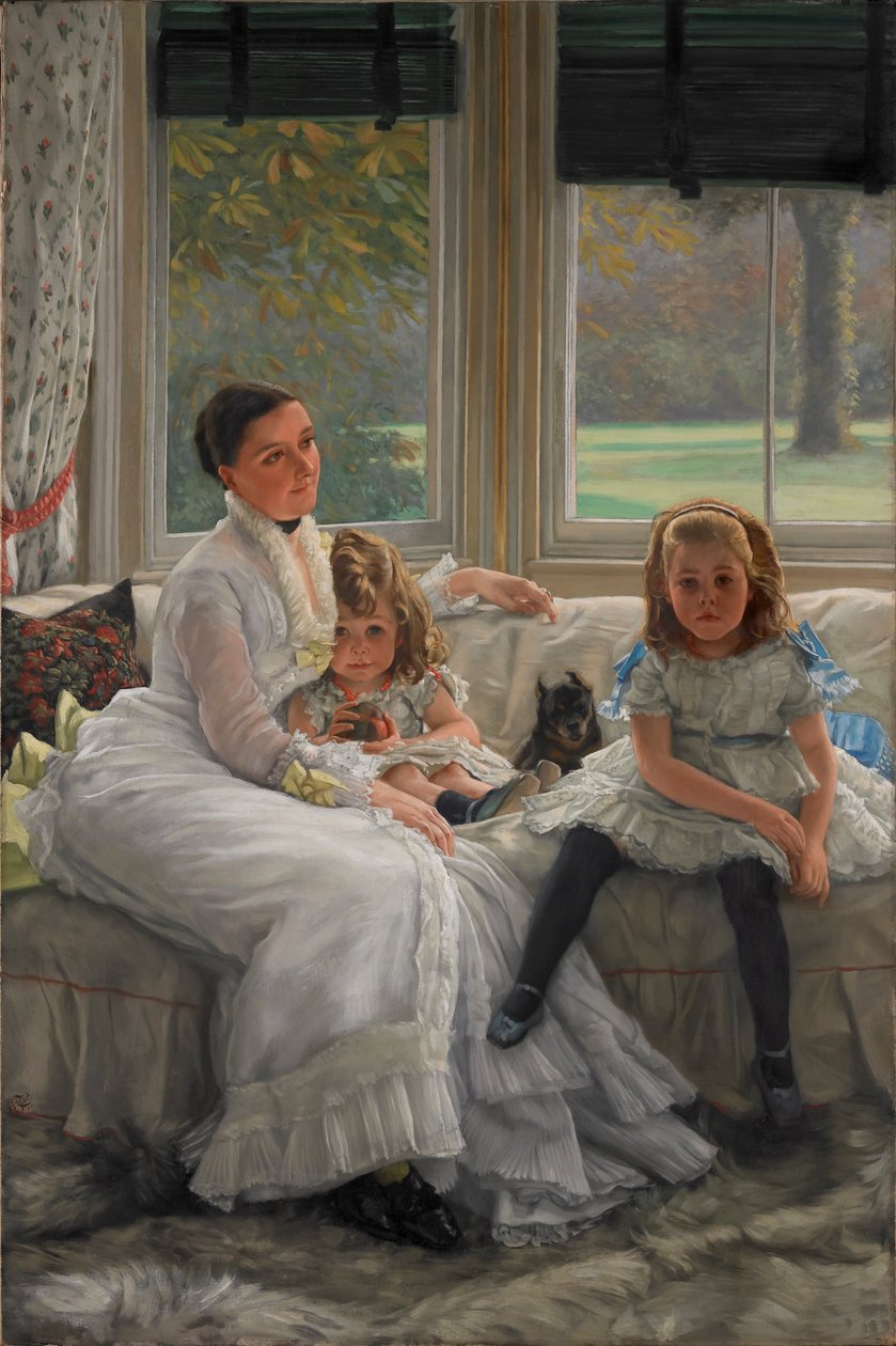 Portrét paní Catherine Smith Gillové a dvou jejích dětí od James Tissot