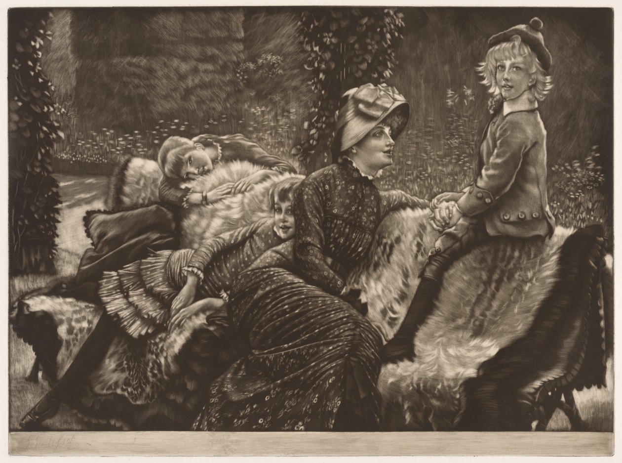 Zahradní lavička od James Tissot