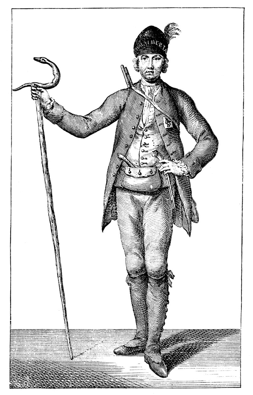 James Boswell, esq v šatech ozbrojeného korsického náčelníka, 1769. od James Wale