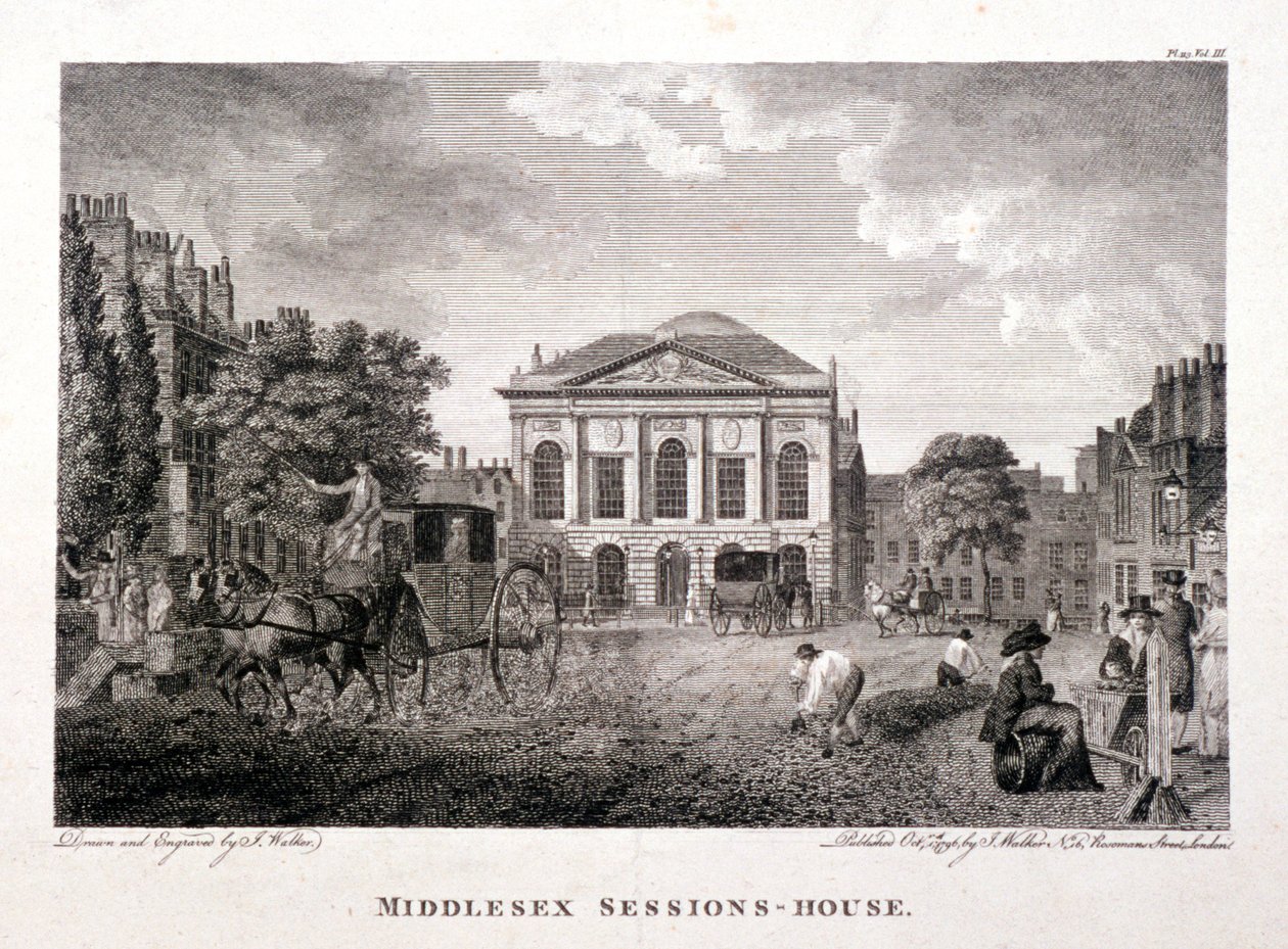 Clerkenwell Green, Finsbury, Londýn, 1796 od James Walker