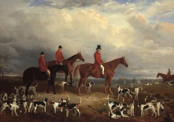 Samuel A. Reynell, mistr honu v Meathu, s Archerstownem v dálce od James Walsham Baldock