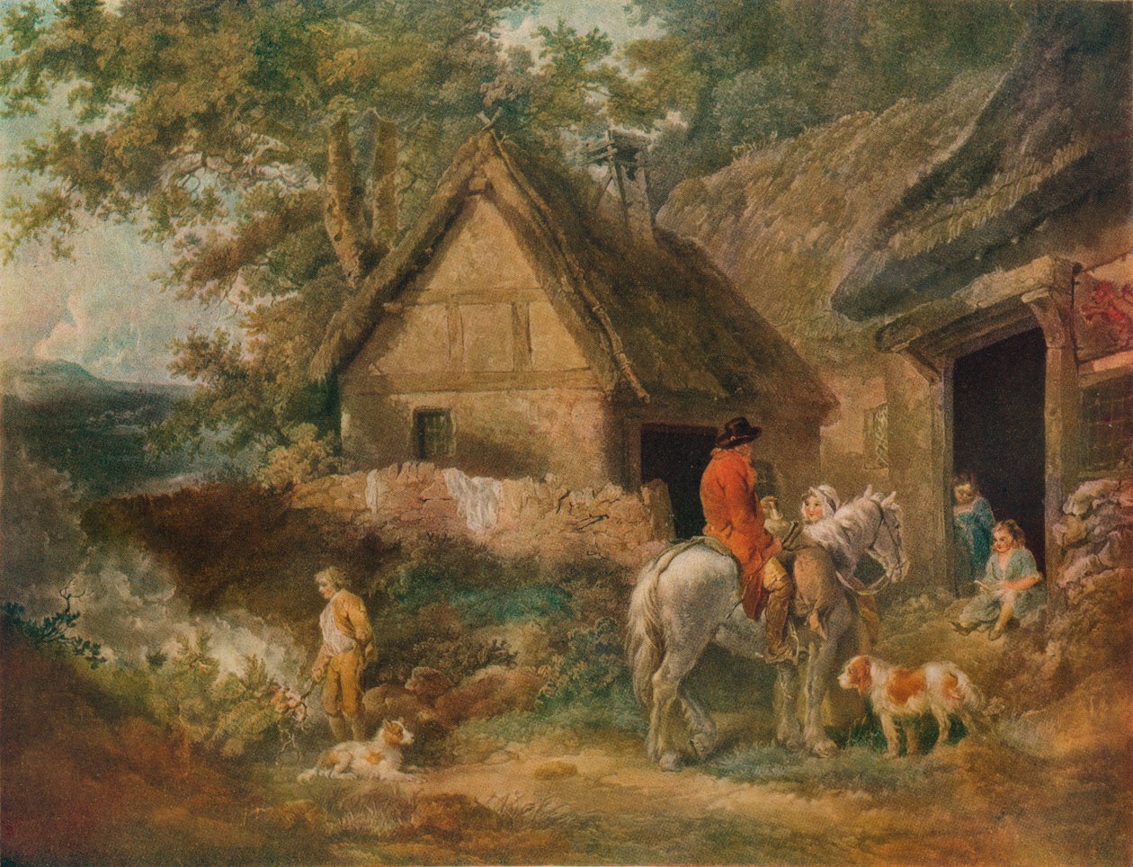 Chlapec zaměstnaný pálením plevele, 1799 od James Ward