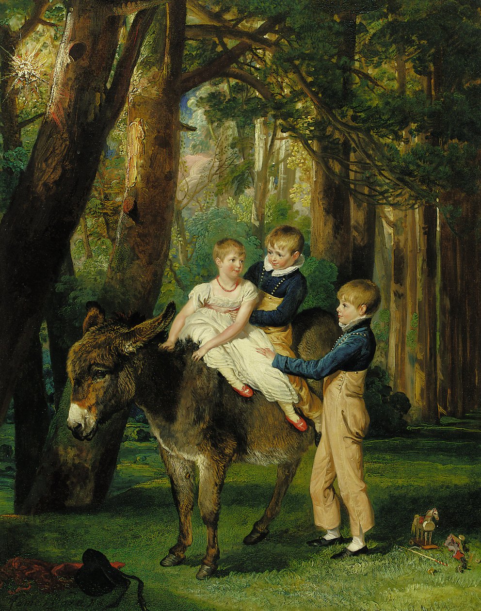 Skupinový portrét Johna, Theophila a Frances Levettových, 1811 od James Ward