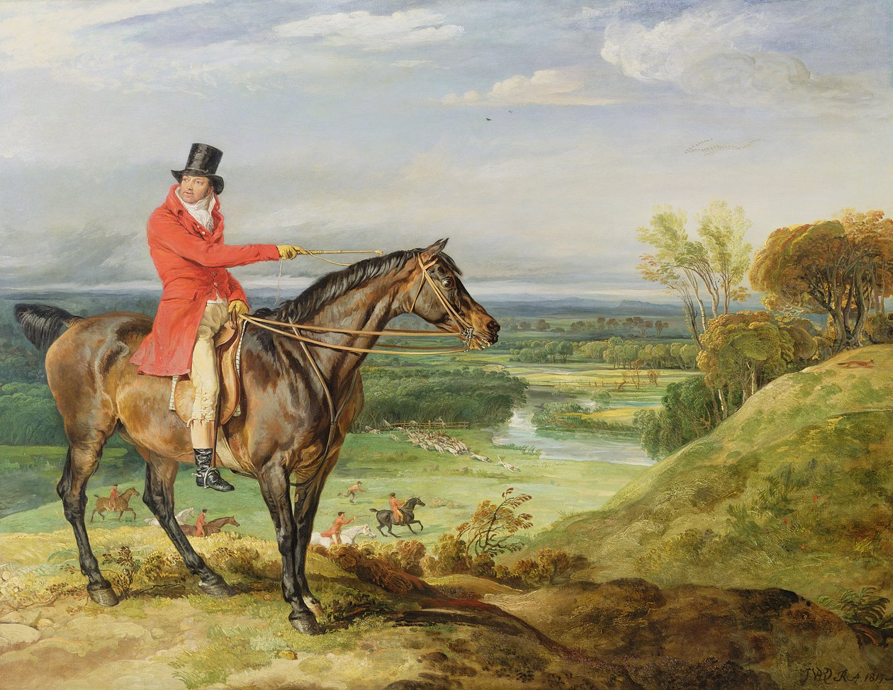 John Levett loví v parku ve Wychnor, Staffordshire od James Ward