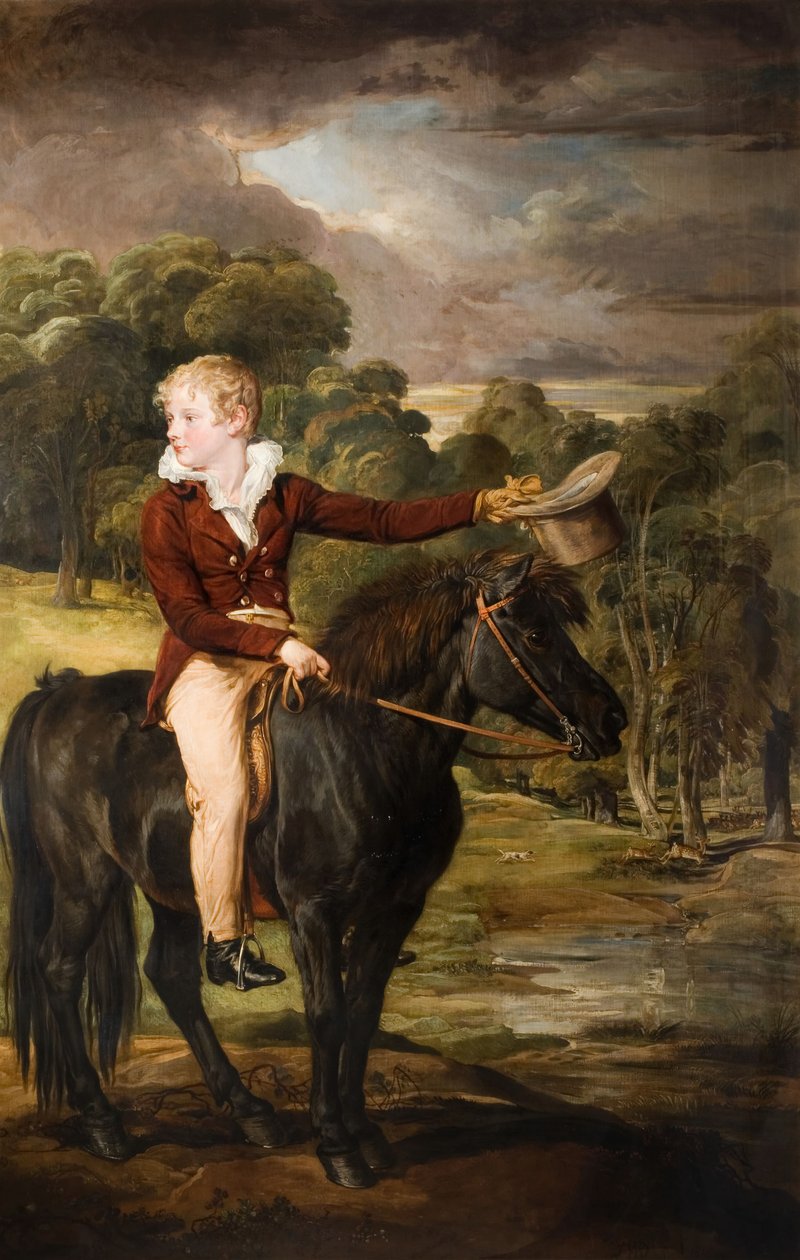 Portrét lorda Stanhopea 1805-66 Riding A Pony, 1815. od James Ward