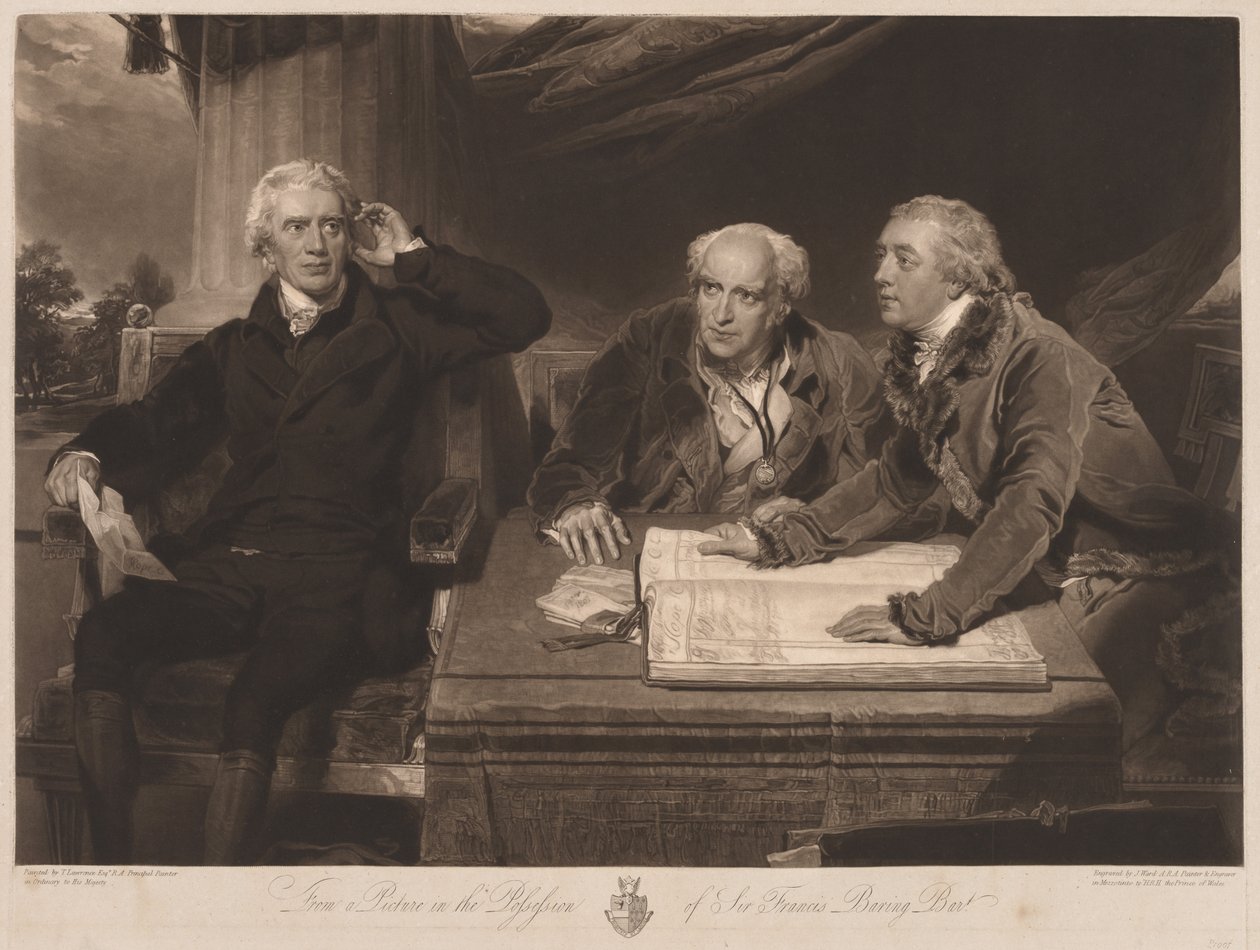 Sir Francis a John Baring a Charles Wall. od James Ward