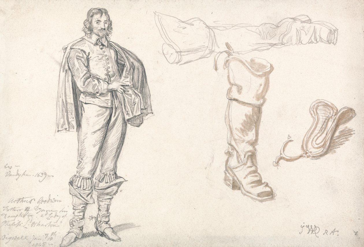 Studie po Portrétu Arthura Goodwina Anthonyho van Dycka od James Ward