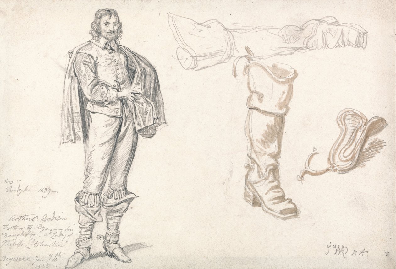 Studie podle portrétu Arthura Goodwina od Anthonyho van Dycka od James Ward