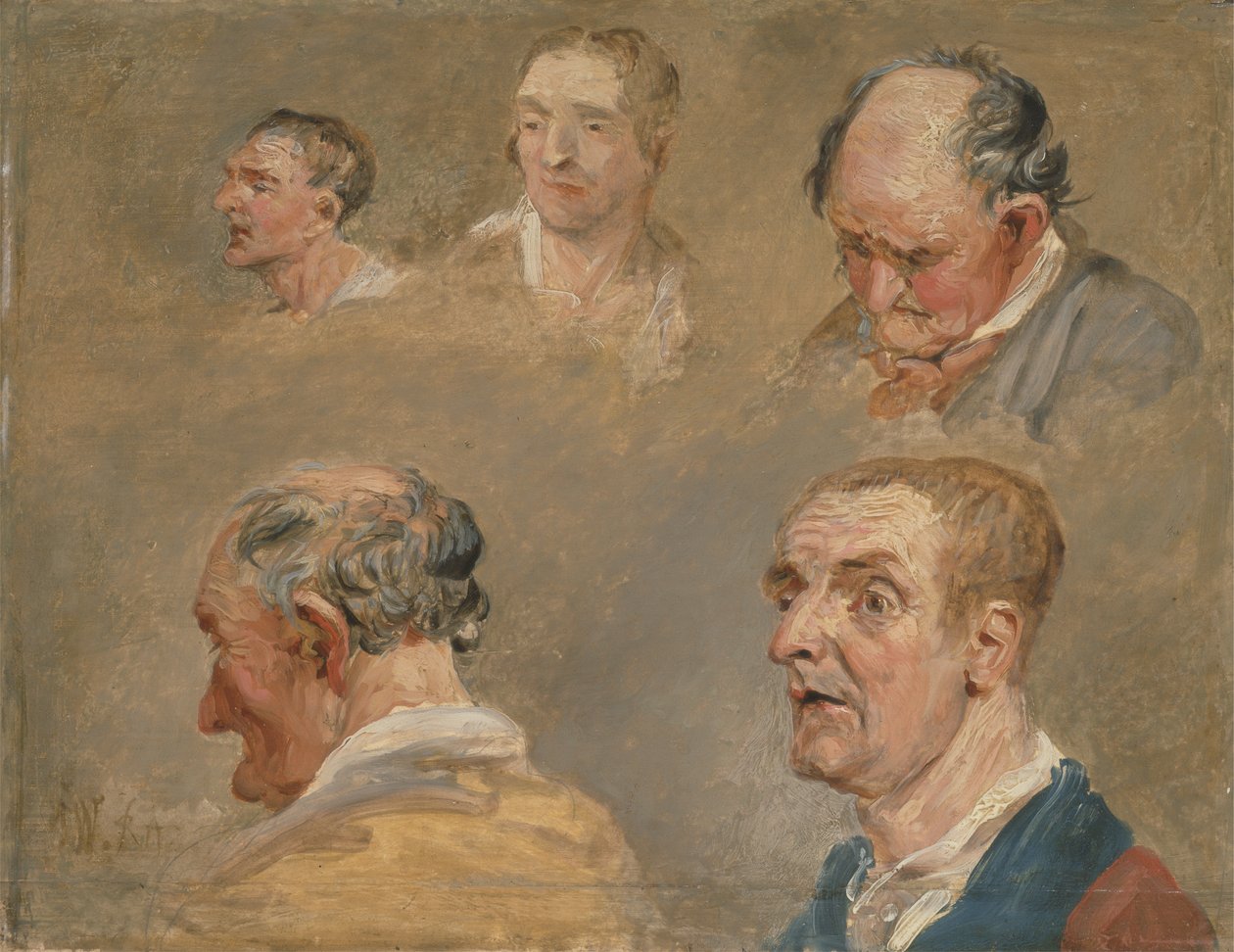 Studie Jacky Turnerové a zahradníka reverenda Charlese Hopea, kolem 1800-15 (olej na panelu) od James Ward