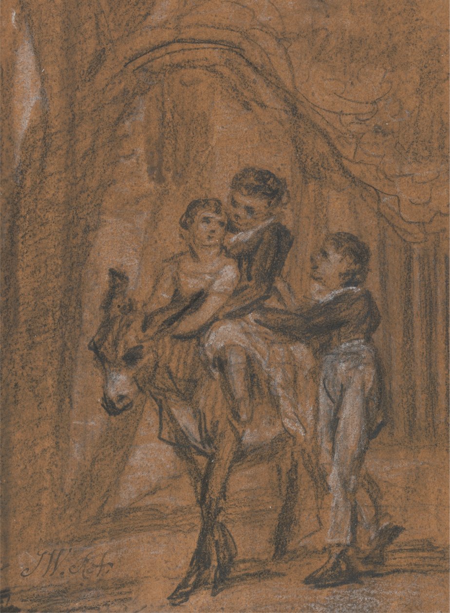 Studie pro olejomalbu "Děti Theophila Levitta, Esquire." od James Ward