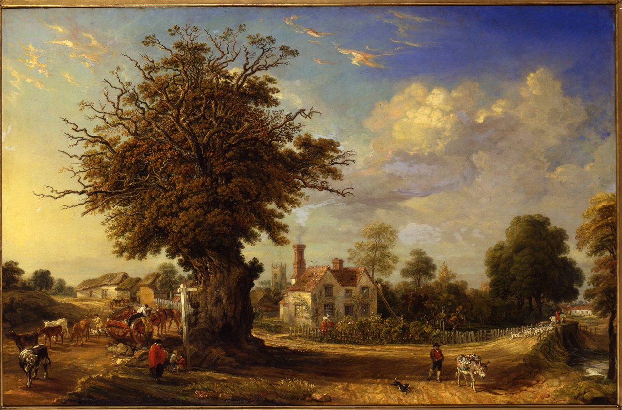 Yeldham Oak v Great Yeldham, Essex, 1833 od James Ward