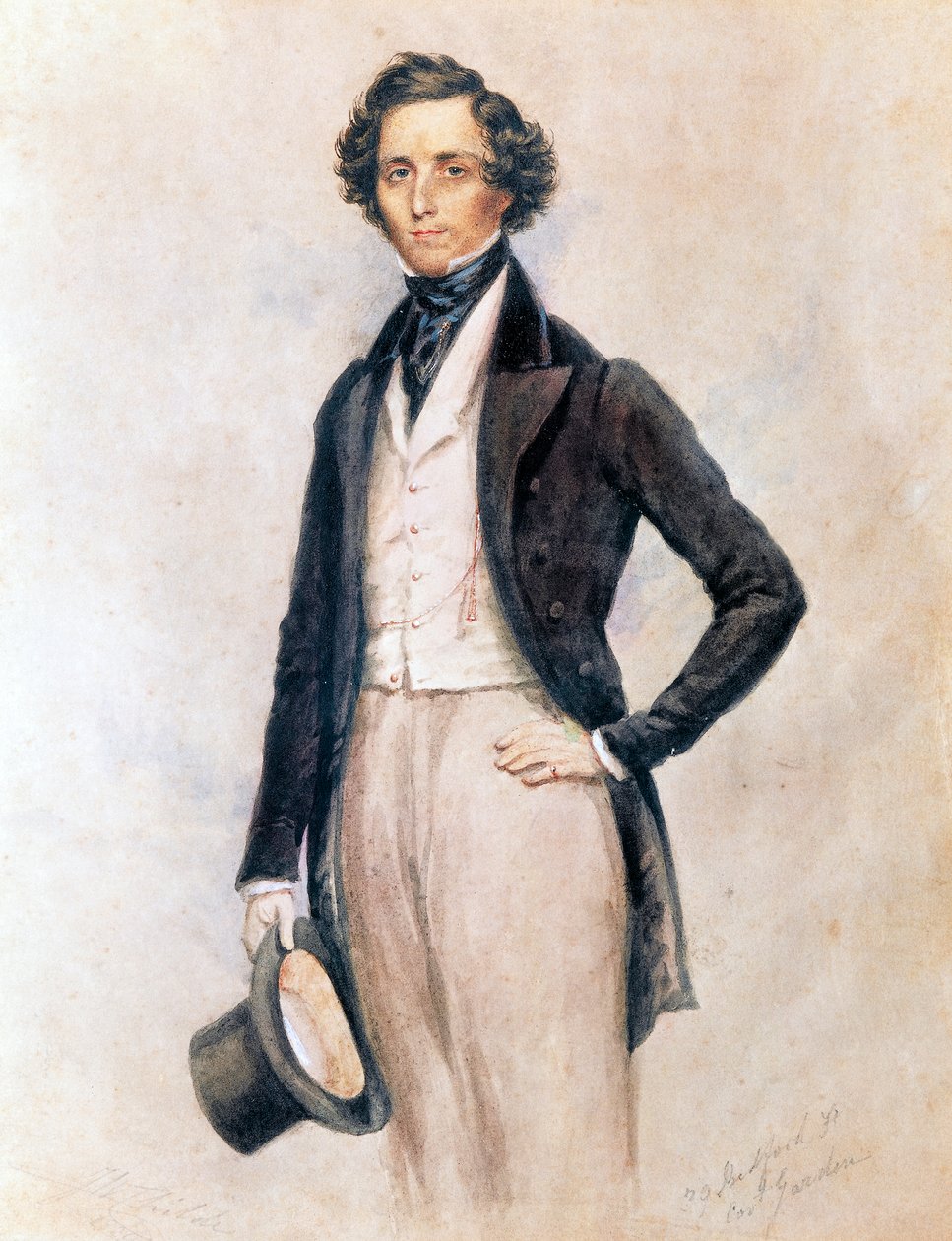 Portrét Felixe Mendelssohna Bartholdyho (Hamburg od James Warren (after) Childe