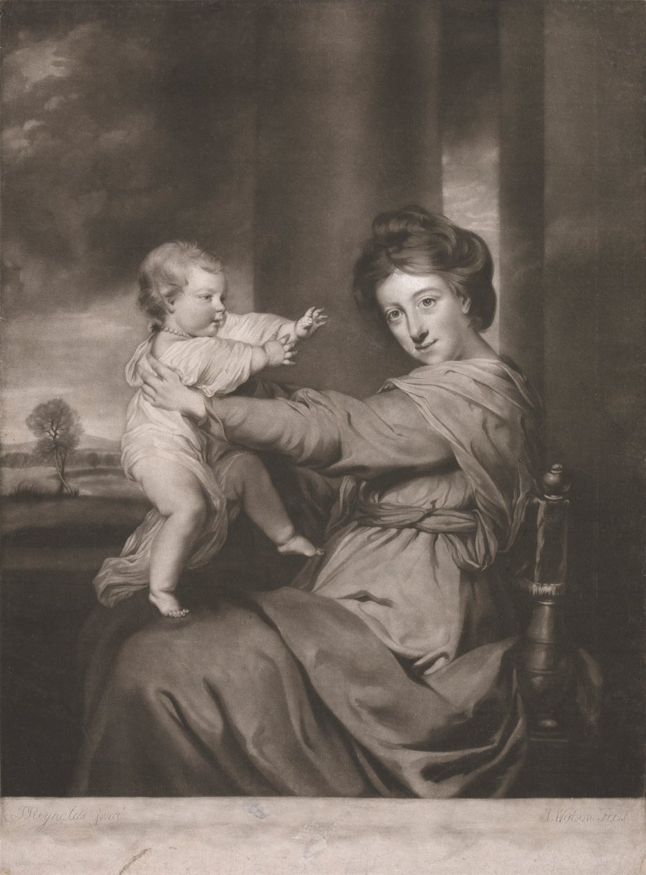 Caroline vévodkyně z Marlborough s lady Caroline Spencer její dcerou od James Watson