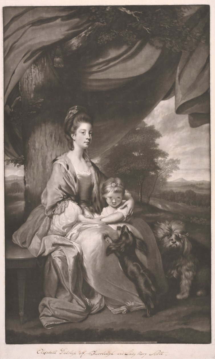 Vévodkyně z Buccleuchu se svou dcerou, lady Mary Scott od James Watson