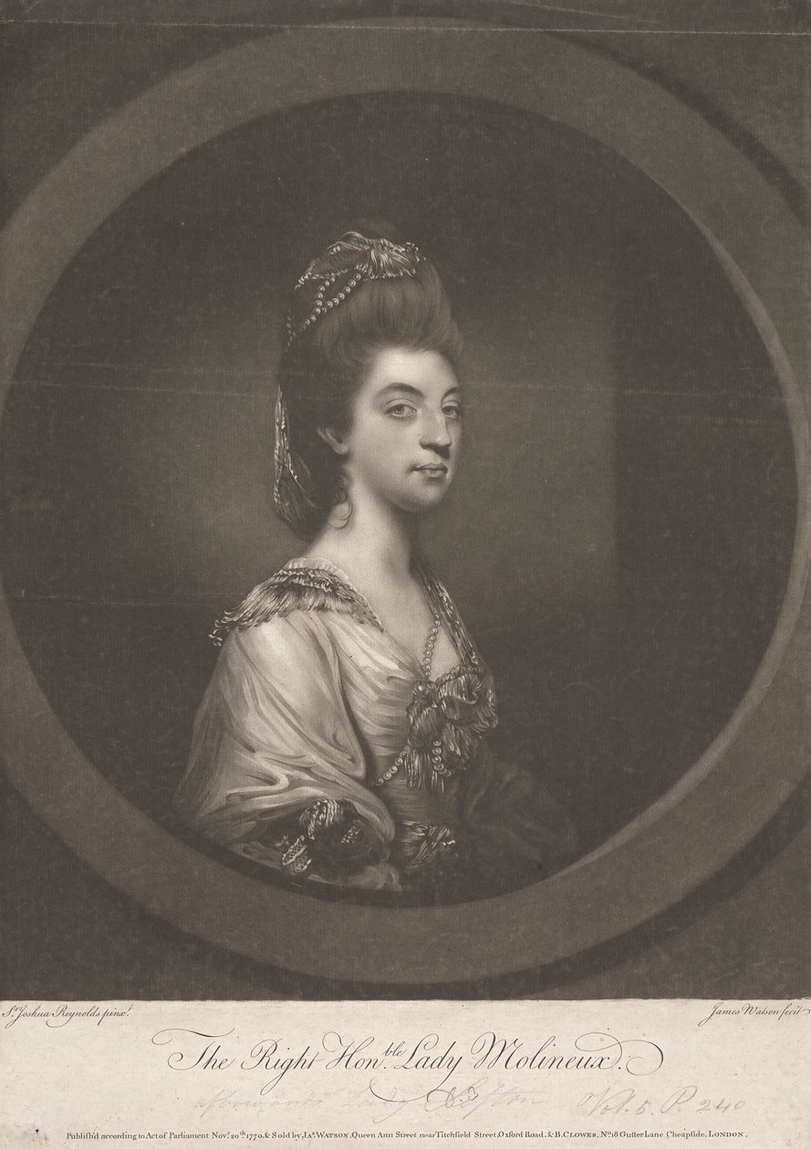 Isabella Molyneux (rozená Stanhope), hraběnka ze Sefton od James Watson