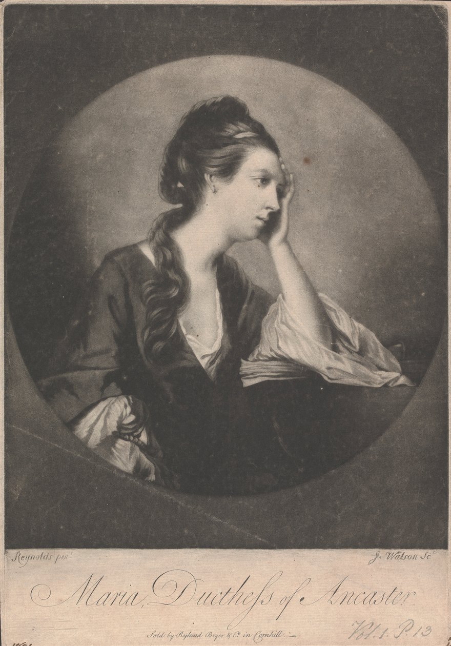 Mary Bertie (rozená Panton) vévodkyně z Ancaster a Kesteven od James Watson