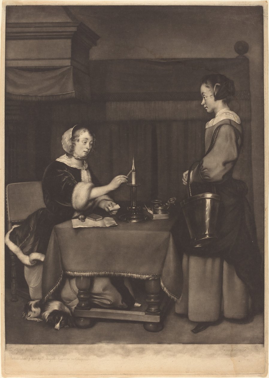 Korespondentka od James Watson after Gabriel Metsu