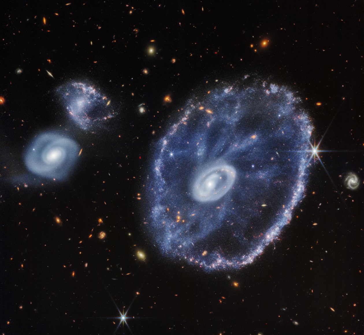 Galaxie Cartwheel (pouze NIRCam) od James Webb Space Telescope (NASA)