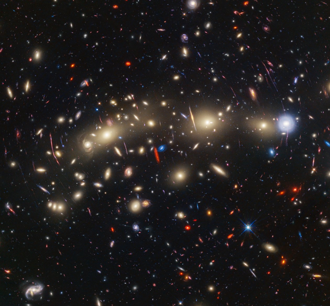 MACS 0416 (Hubble ACS ja WFC3 + Webb NIRCam -kuva) od James Webb Space Telescope (NASA)