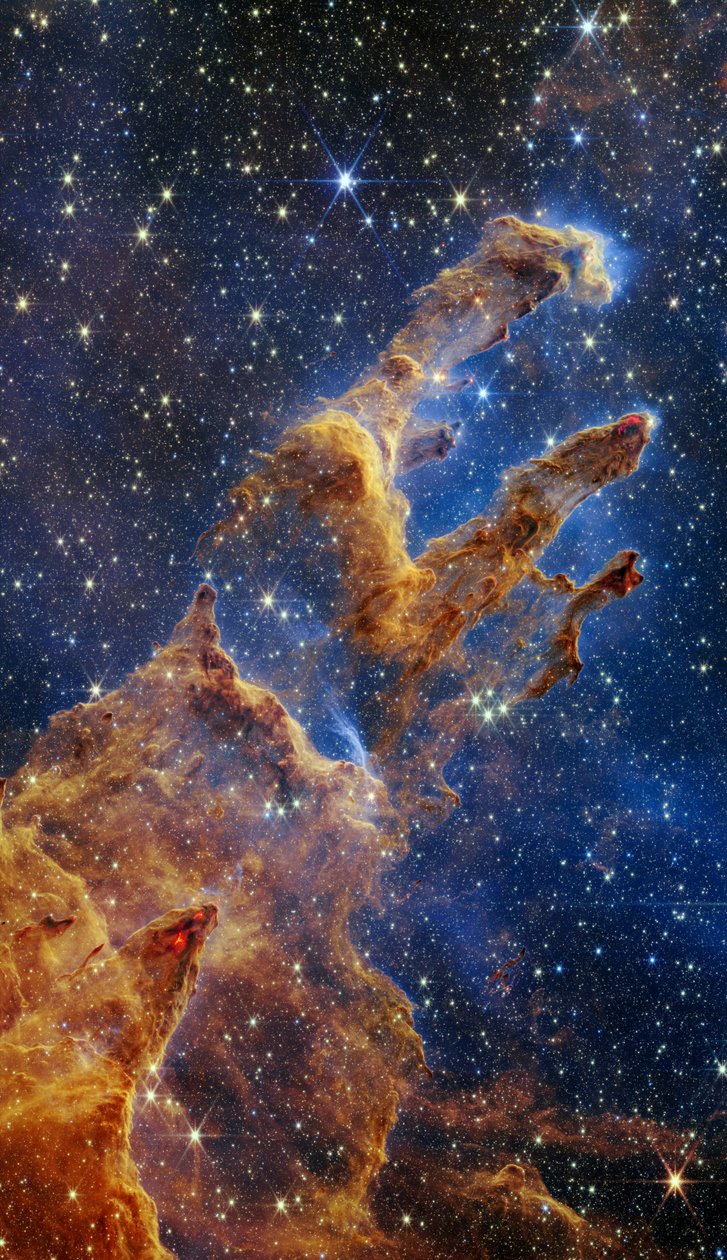 Pilíře stvoření (obrázek Webb NIRCam) od James Webb Space Telescope (NASA)