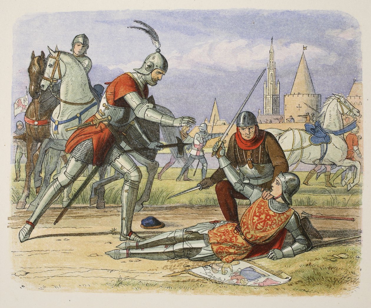 Zajetí Johanky z Arku, 25. května 1430, od A Chronicle of England BC 55 do AD 1485, pub. Londýn, 1863 od James William Edmund Doyle