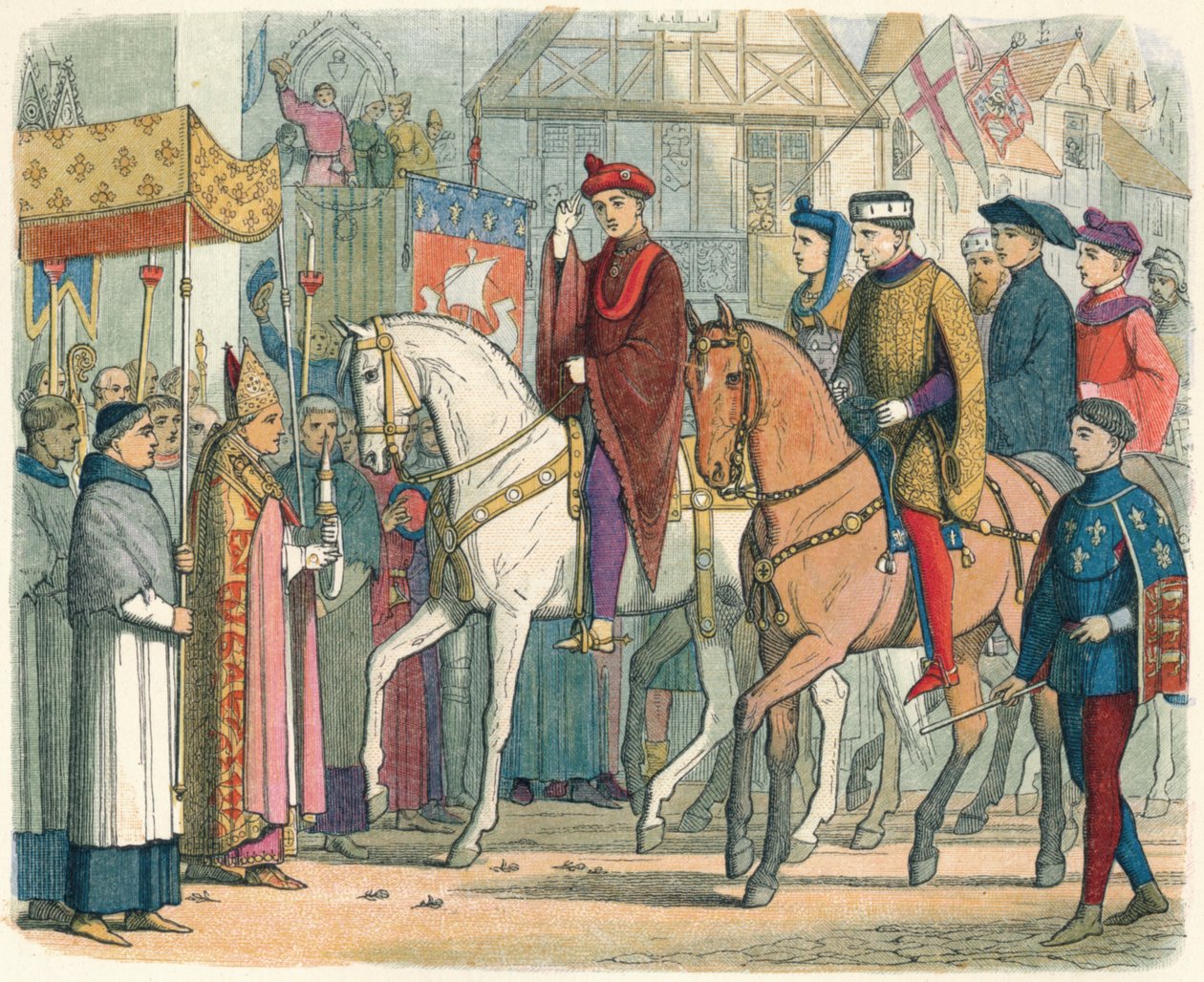Charles a Henry vítáni duchovenstvem, 1420 1864 od James William Edmund Doyle