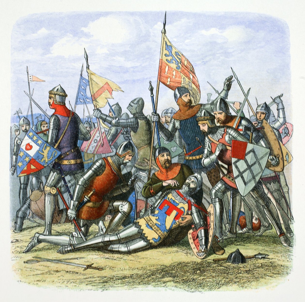 Smrt Harryho Hotspur Sir Henry Percy, Shrewsbury, Shropshire, 1403 1864. od James William Edmund Doyle
