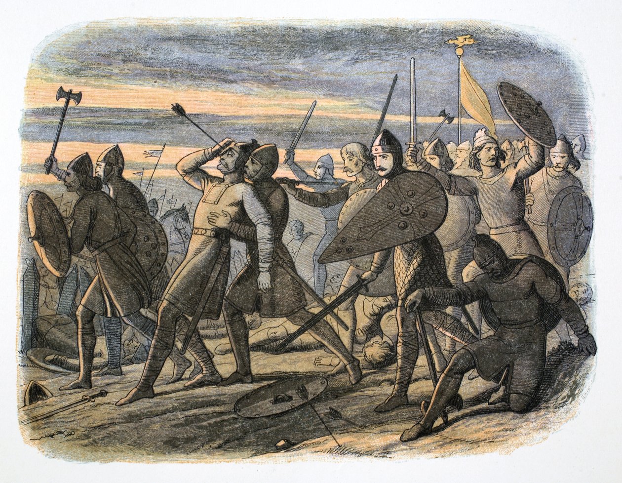 Smrt krále Harolda, bitva u Hastings, 1066 1864 od James William Edmund Doyle