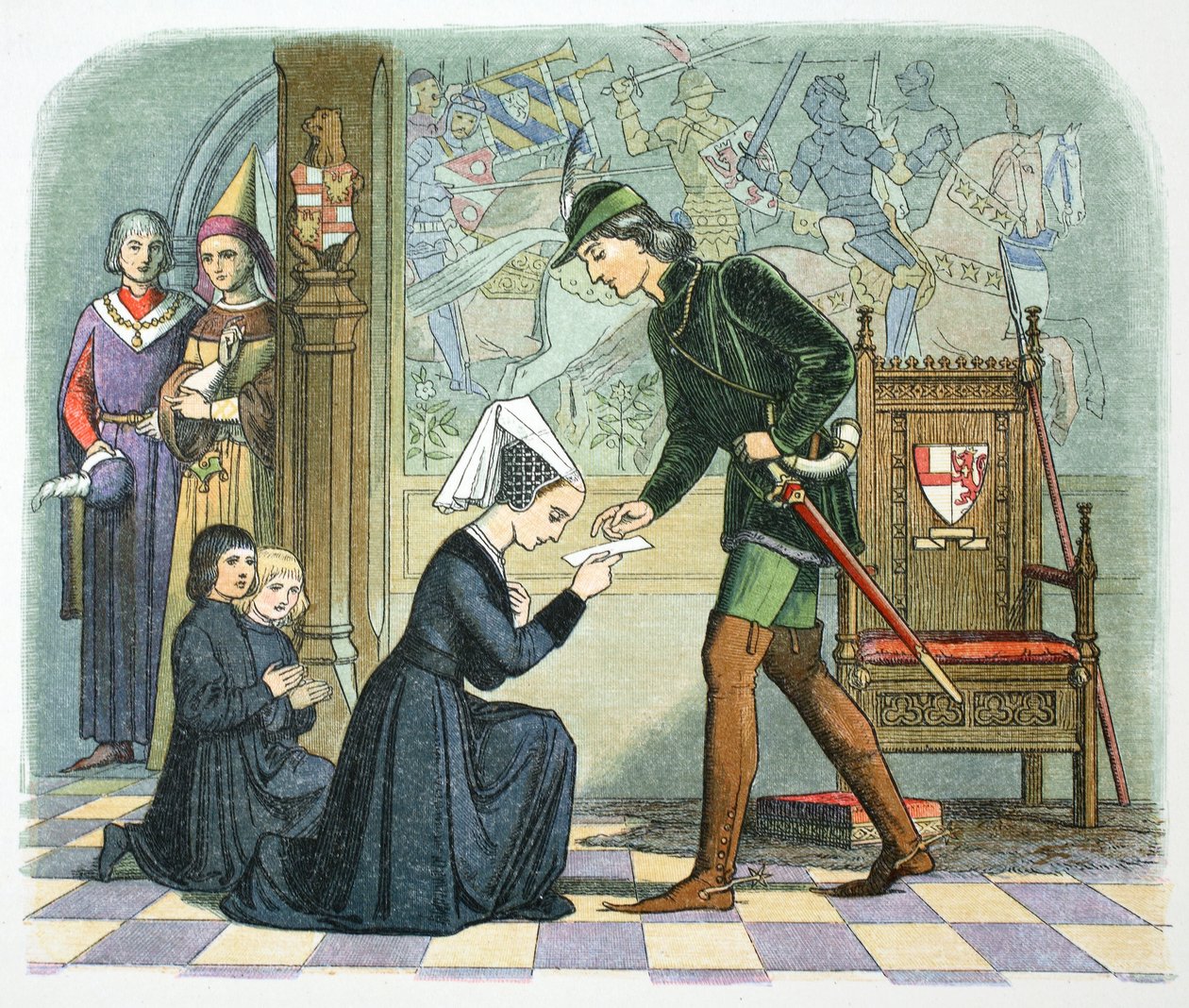 Edward IV Anglie a lady Elizabeth Grey, 1464 1864 od James William Edmund Doyle