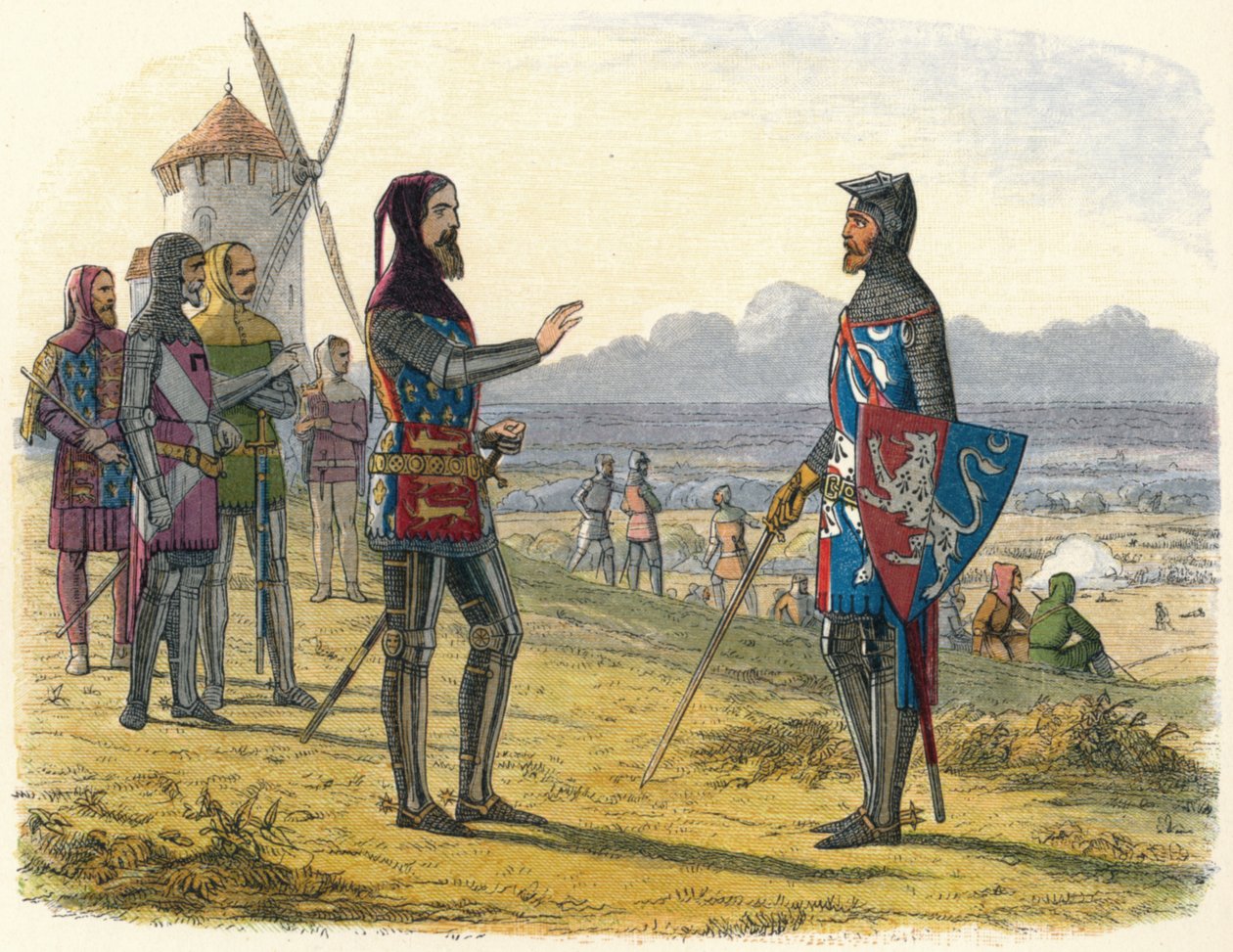 Edward odmítá pomoc svému synovi v Crecy, 1346 1864 od James William Edmund Doyle