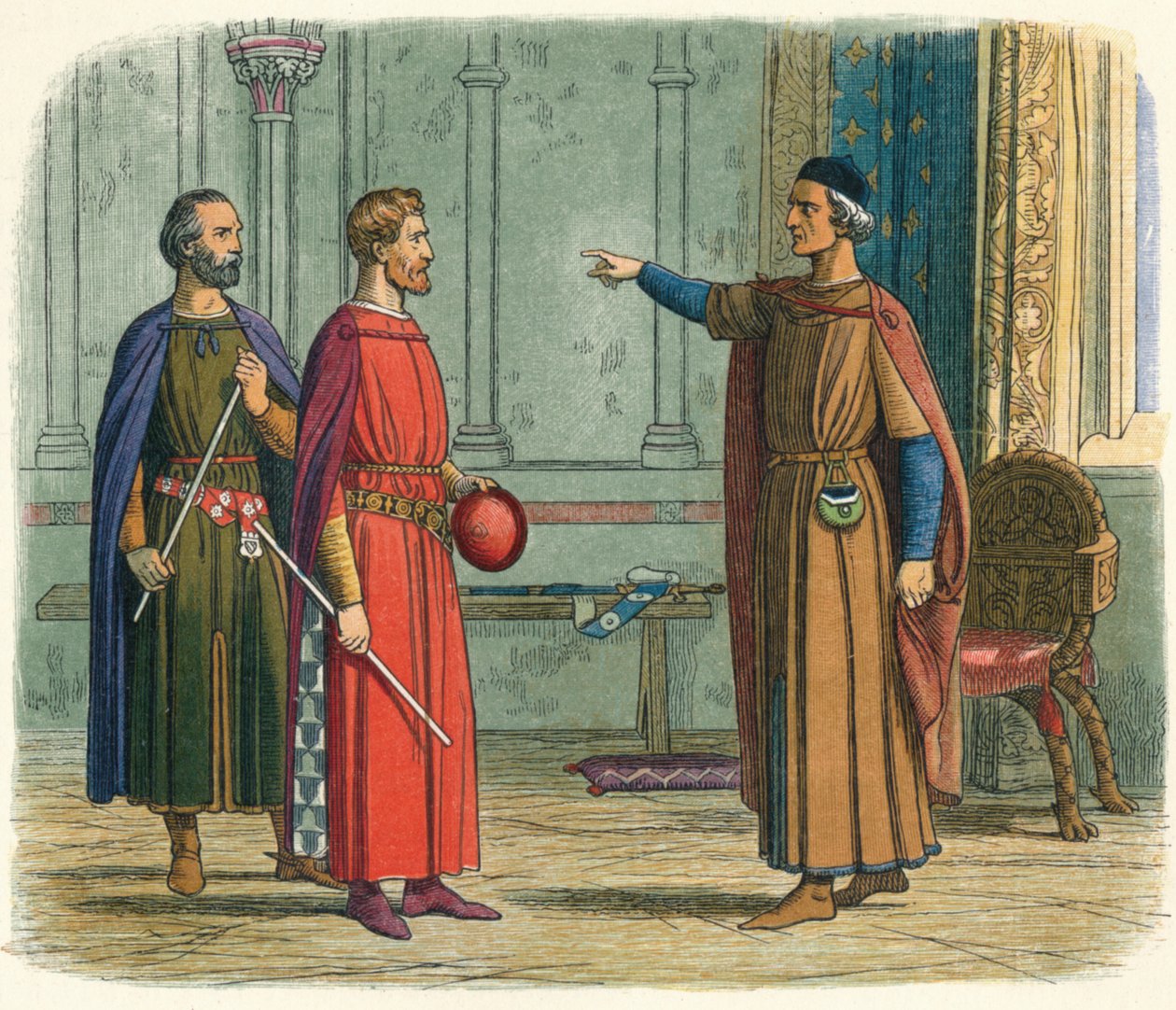 Edward ohrožuje lorda maršála, 1297 1864 od James William Edmund Doyle