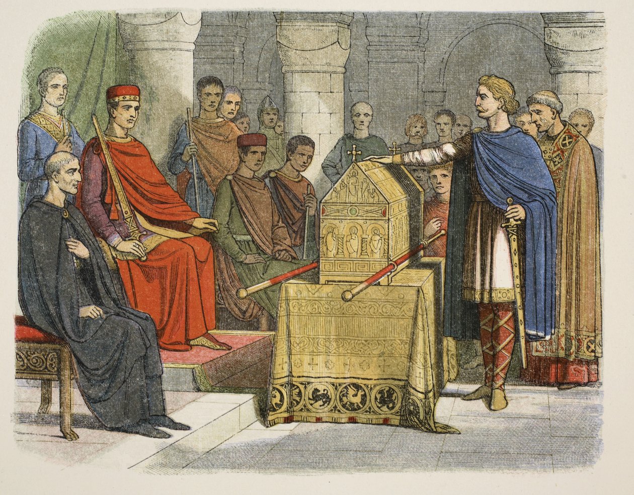 Harold II přísahá věrnost vévodovi Williamovi z Normandie od James William Edmund Doyle