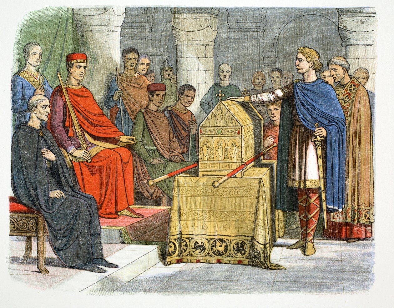 Harold II přísahá věrnost vévodovi Williamovi z Normandie, 1064 1864 od James William Edmund Doyle