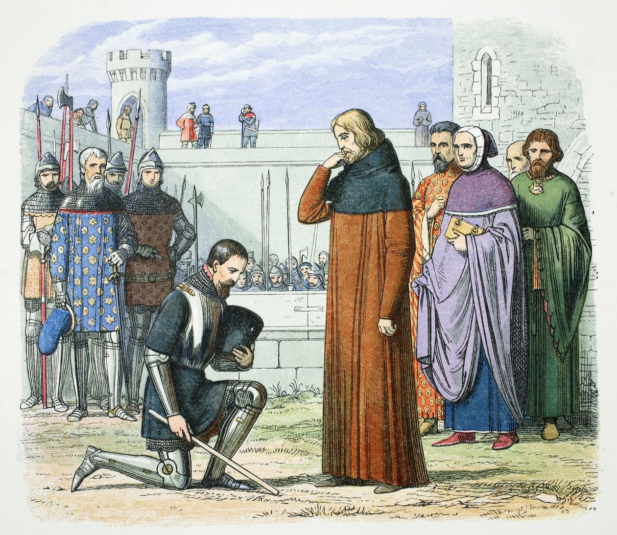 Henry Bolingbroke požadující trůn Richarda II. Anglie, Flint, Wales, 1399 1864. od James William Edmund Doyle