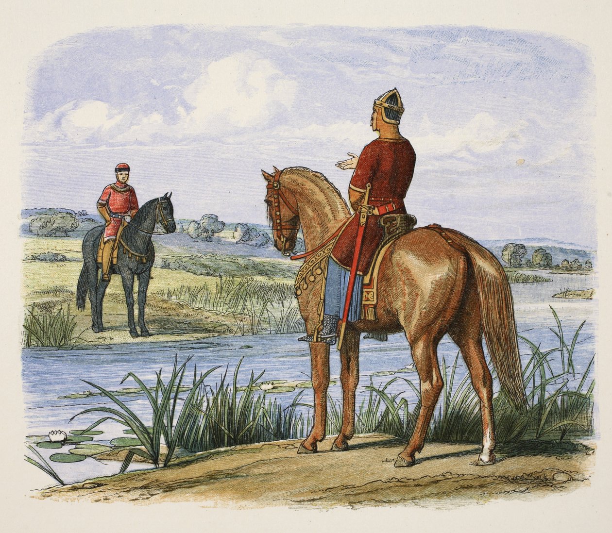 Henry a Stephen jednají přes Temži, od A Chronicle of England BC 55 do AD 1485, hospoda. Londýn, 1863 od James William Edmund Doyle