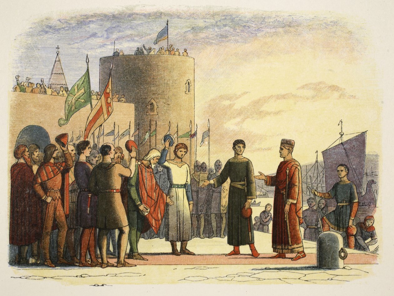 Henry at Waterford, Irsko, 18. října 1172, od A Chronicle of England BC 55 do AD 1485, pub. Londýn, 1863 od James William Edmund Doyle