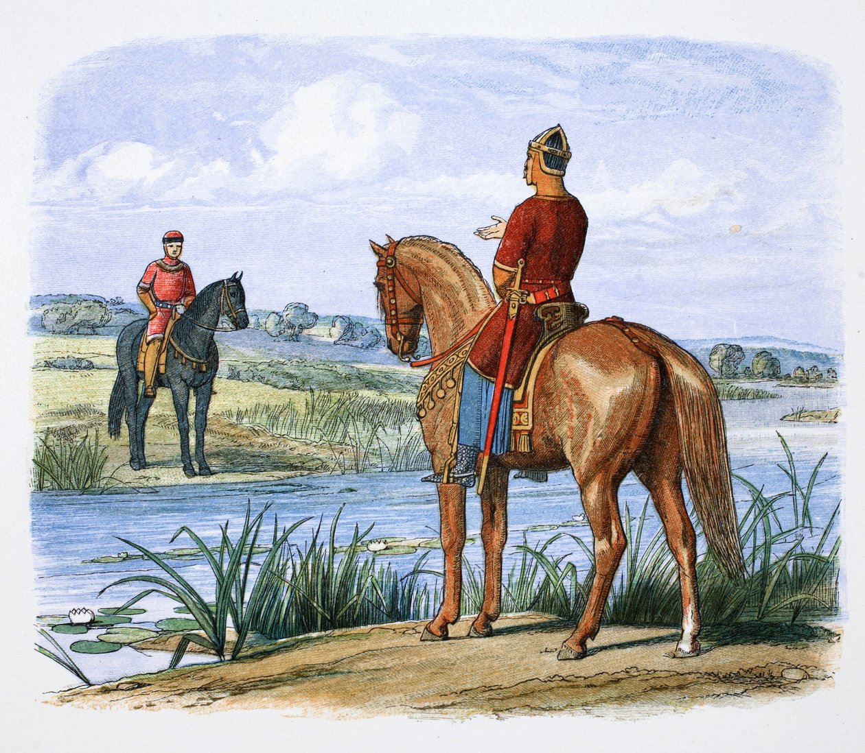 Jindřich z Anjou a Štěpán jednají přes Temži, 1153 1864 od James William Edmund Doyle