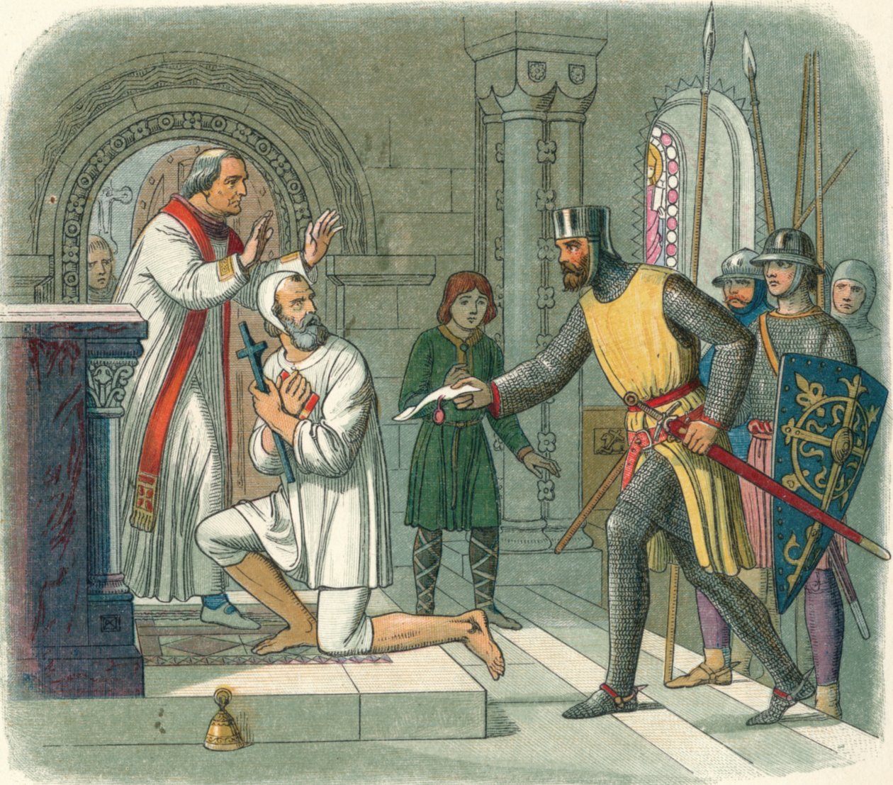 Hubert vzat ze svatyně v Boisars, 1232 1864 od James William Edmund Doyle