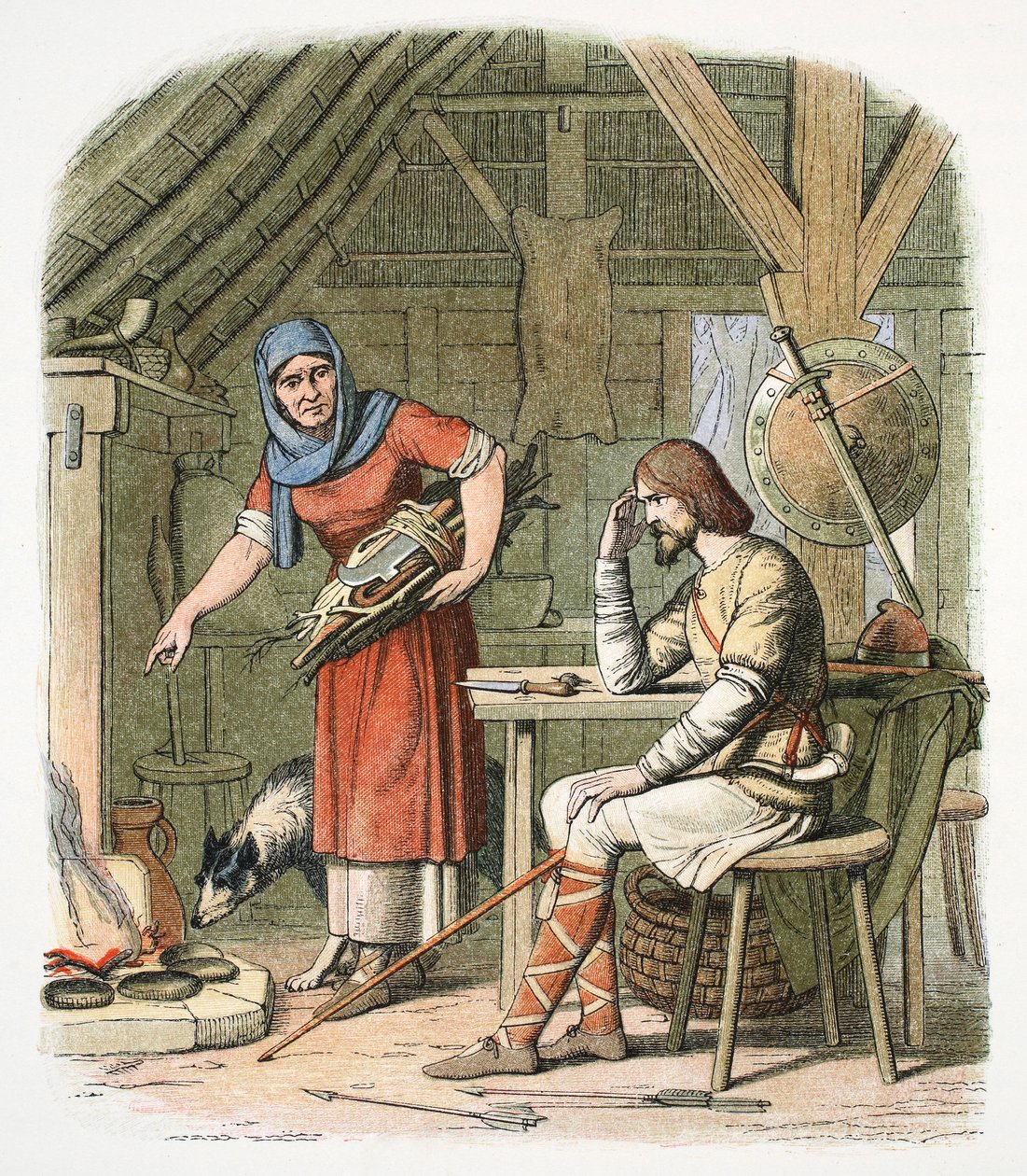 Král Alfréd v chalupě C878 1864 od James William Edmund Doyle