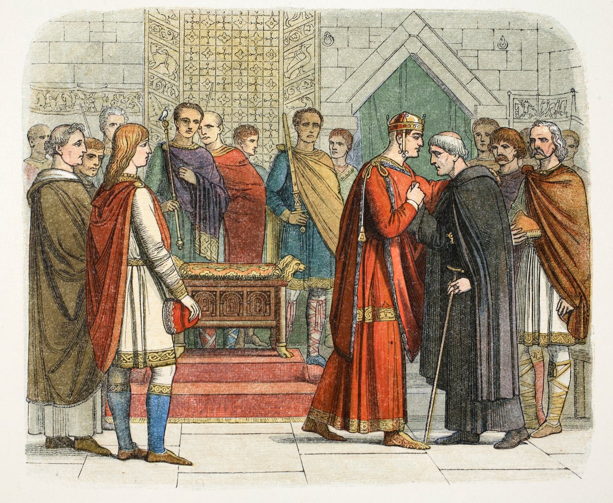 Král Vilém I. platí dvůr anglickým vůdcům, c1066 1864 od James William Edmund Doyle