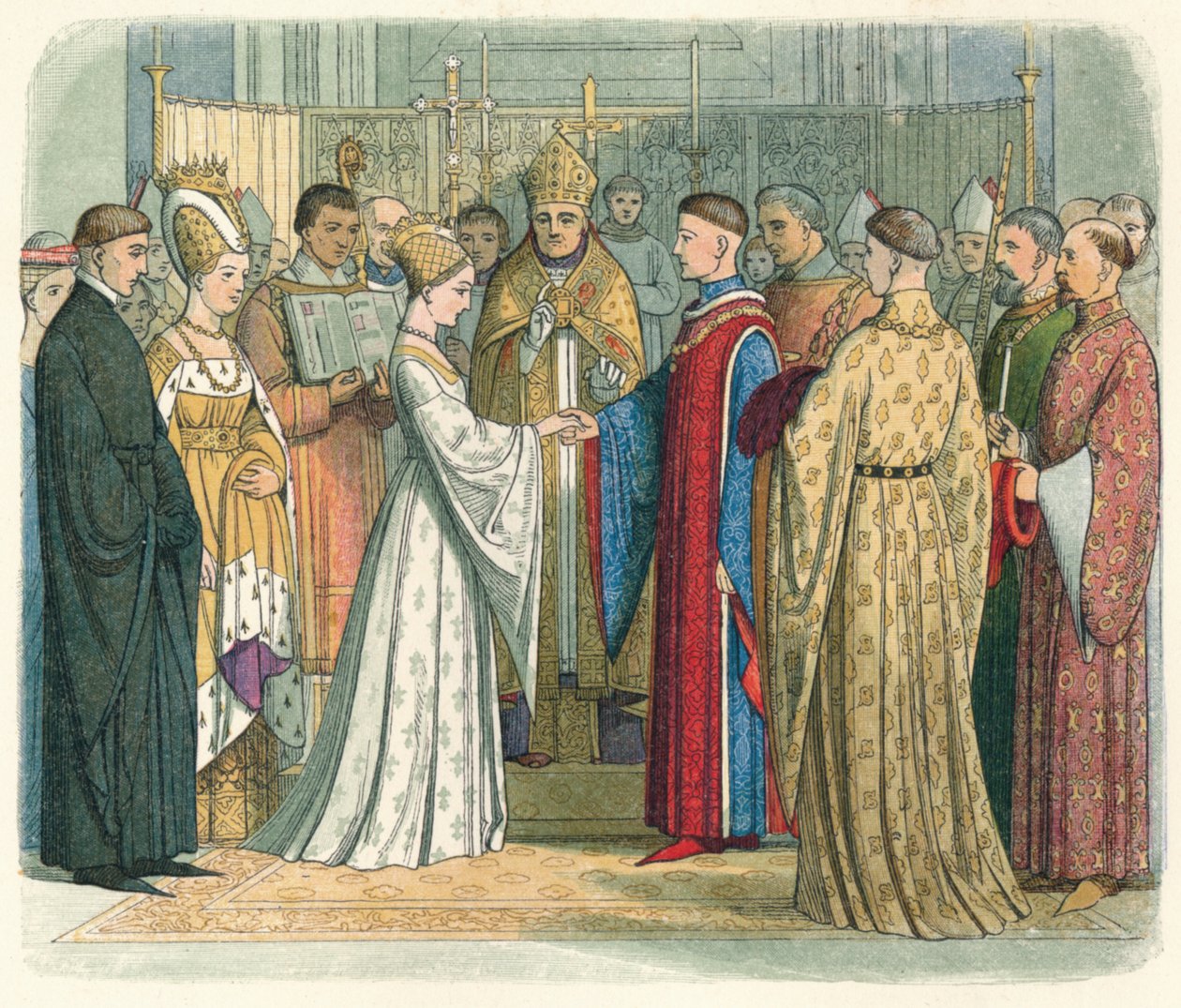 Sňatek Jindřicha V. a Kateřiny Francouzské, 1420 1864 od James William Edmund Doyle