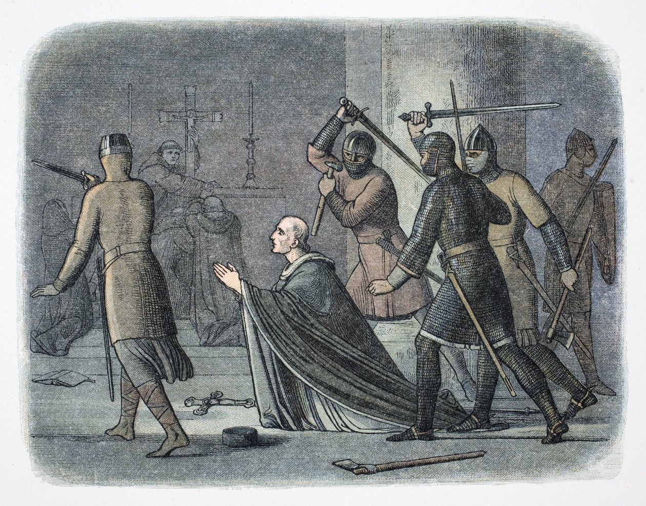 Vražda Thomase Becketa, Canterburská katedrála, Kent, 1170 1864. od James William Edmund Doyle